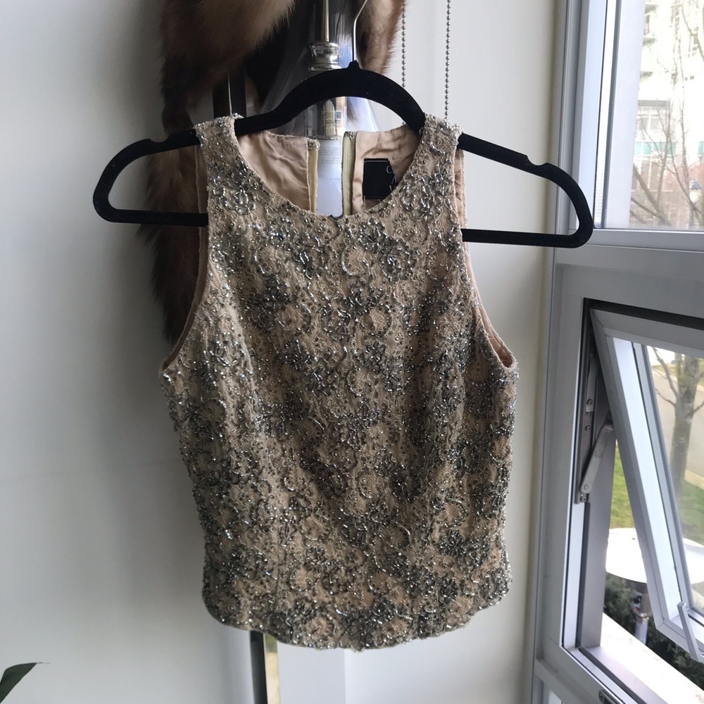 Carmen Marc Valvo crop top beaded 50% OFF BUNDLES